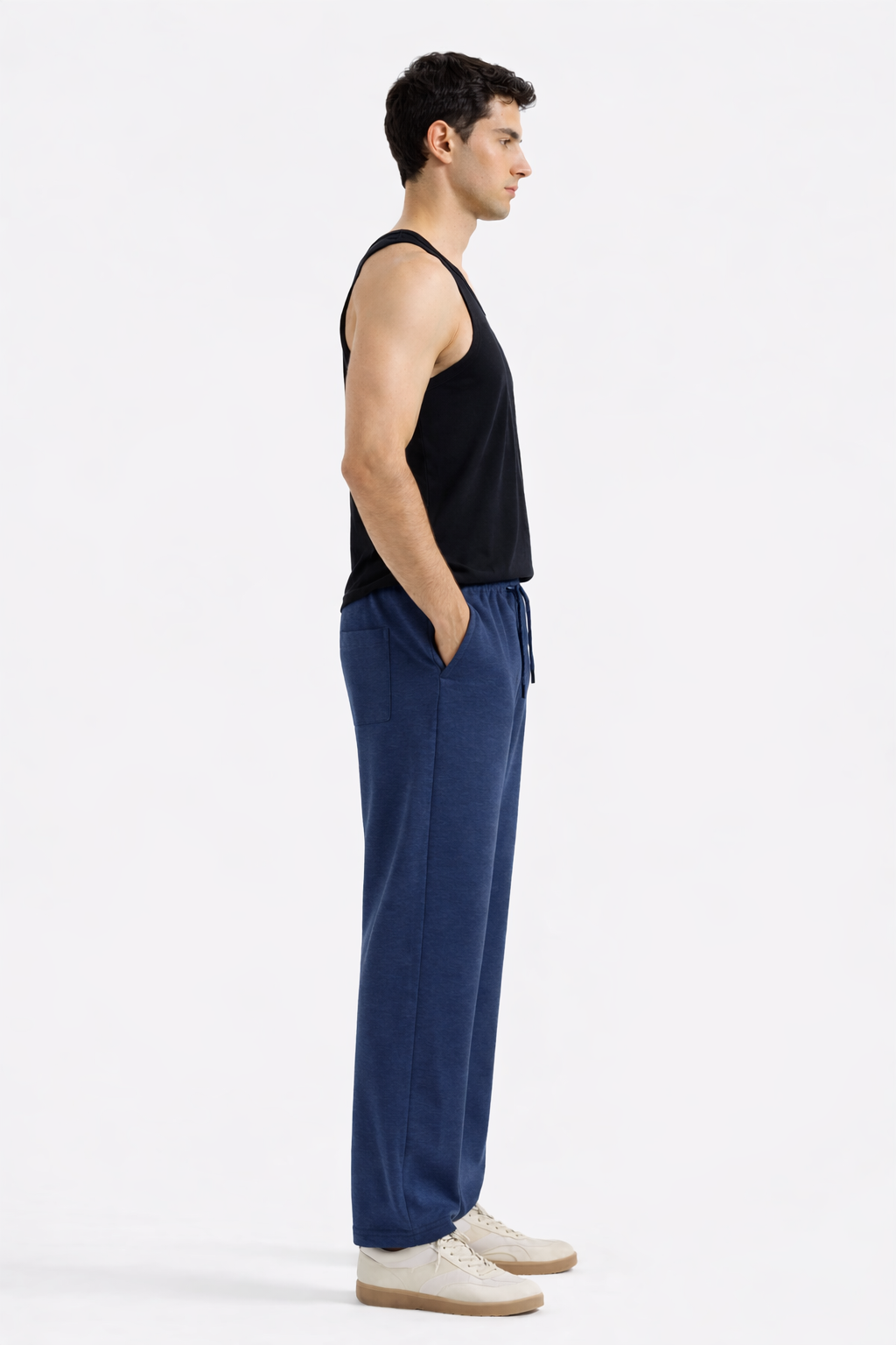 Dark Blue Terry Trouser - amswiss