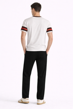 Ivory Contrast T-shirt - amswiss