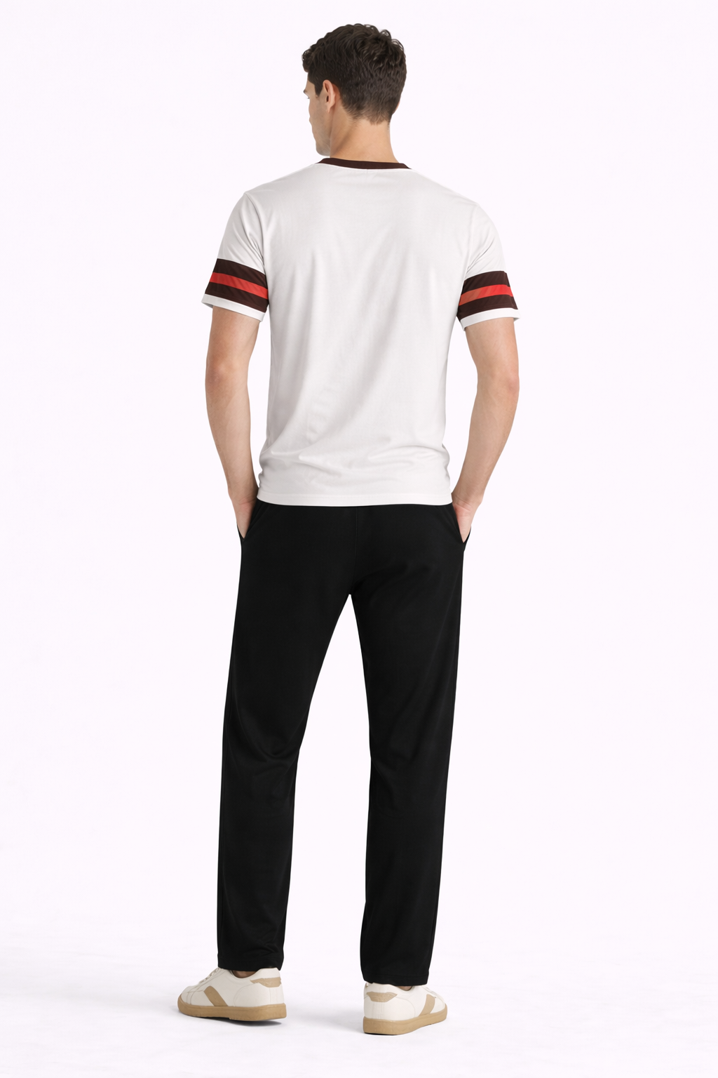 Ivory Contrast T-shirt - amswiss