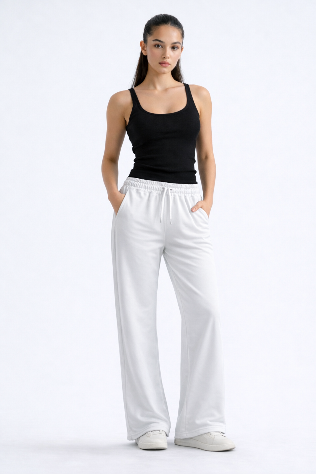 WOMEN WHITE TROUSER - amswiss