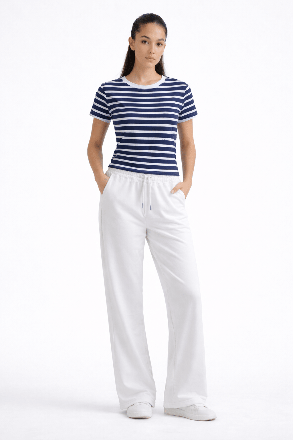 BLUE&WHITE STRIPER T - SHIRT - amswiss
