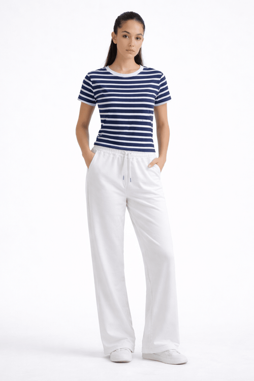 BLUE&WHITE STRIPER T - SHIRT - amswiss