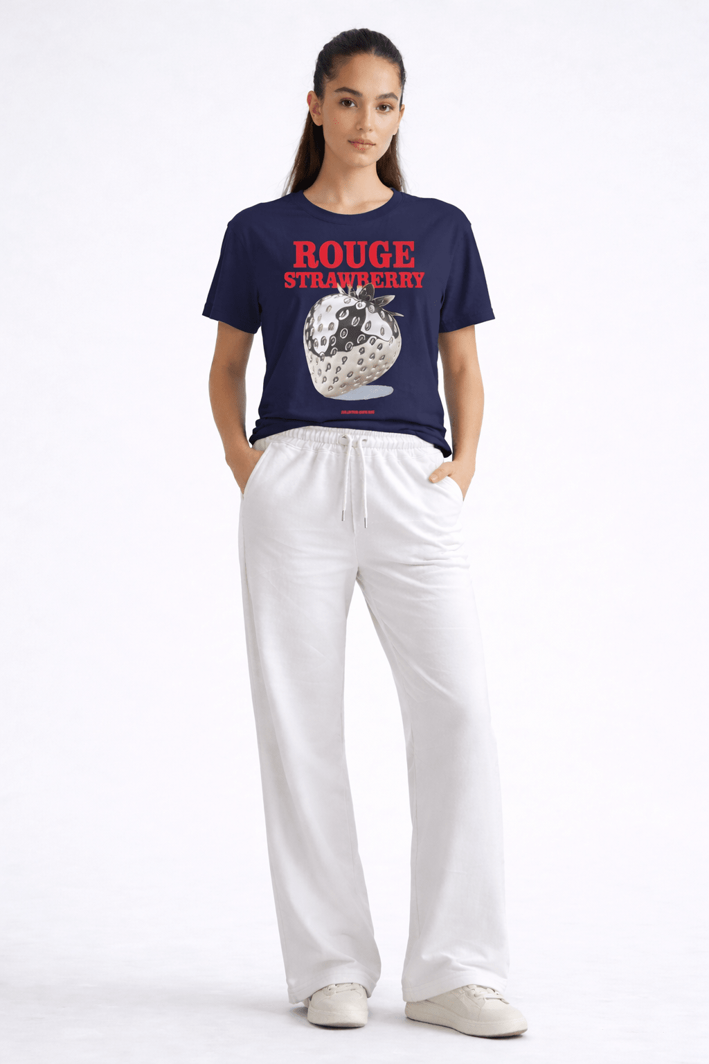 NAVY BLUE ROUGE T - SHIRT - amswiss
