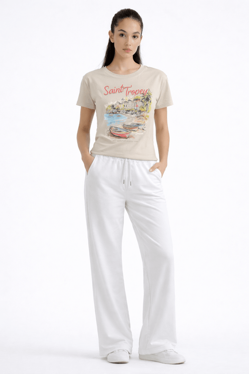BEIGE SAINT TROPEY T - SHIRT - amswiss