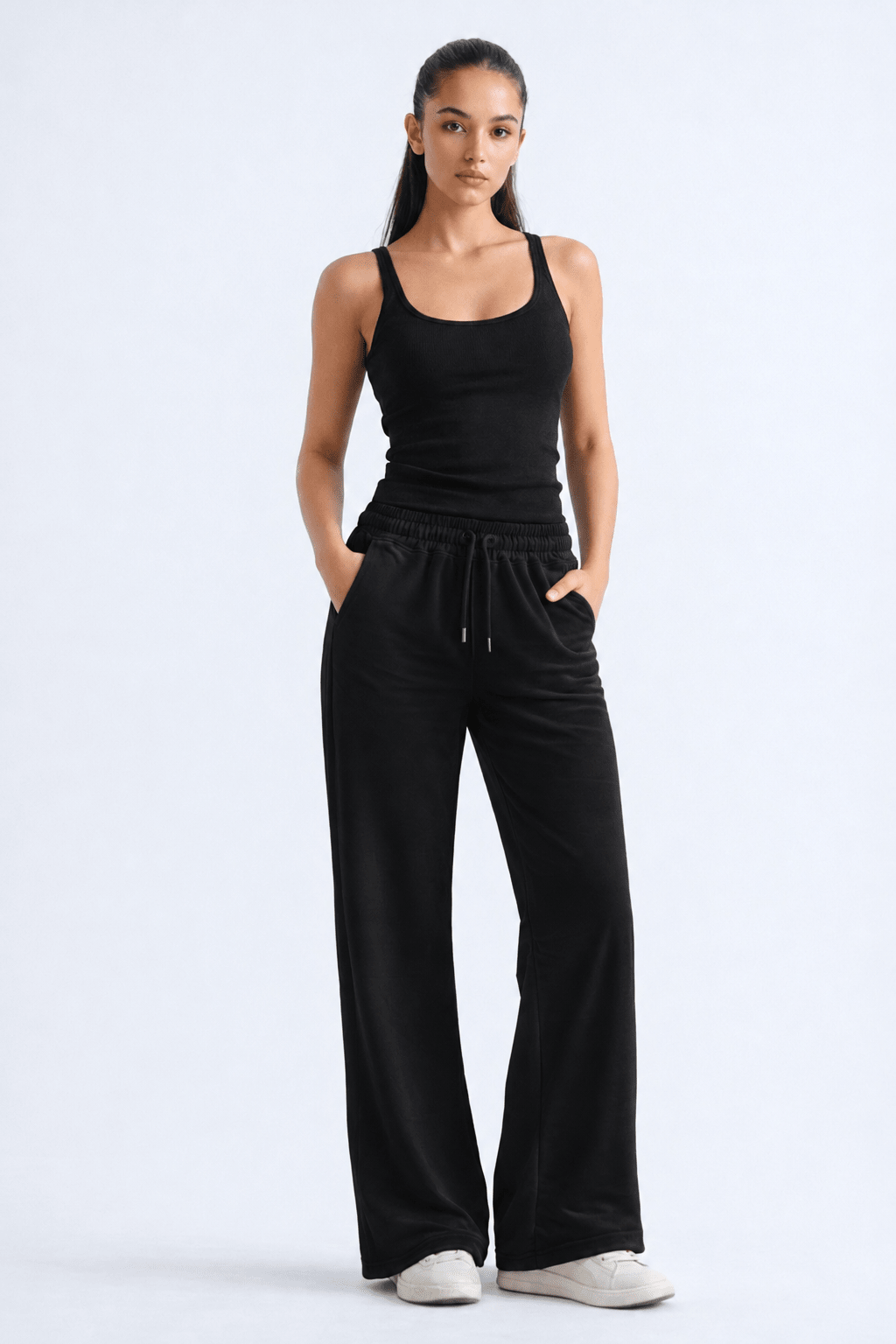 WOMEN BLACK TROUSER - amswiss