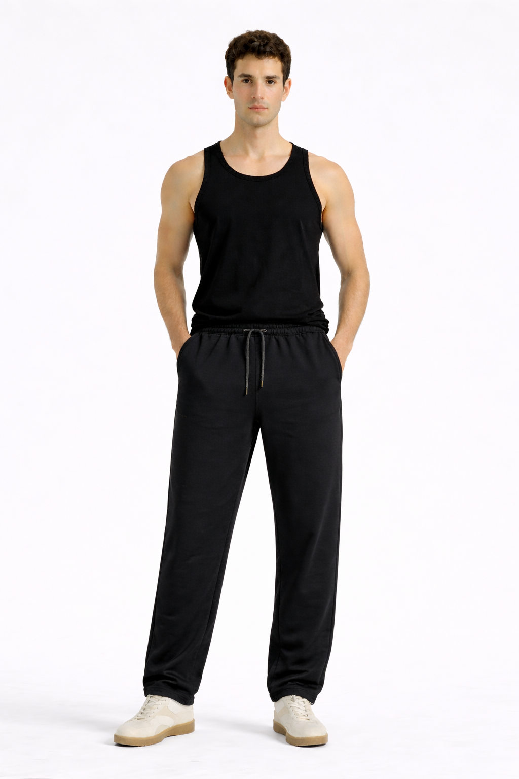 Men Basic tank top - black - amswiss