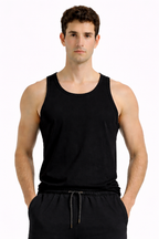 Men Basic tank top - black - amswiss