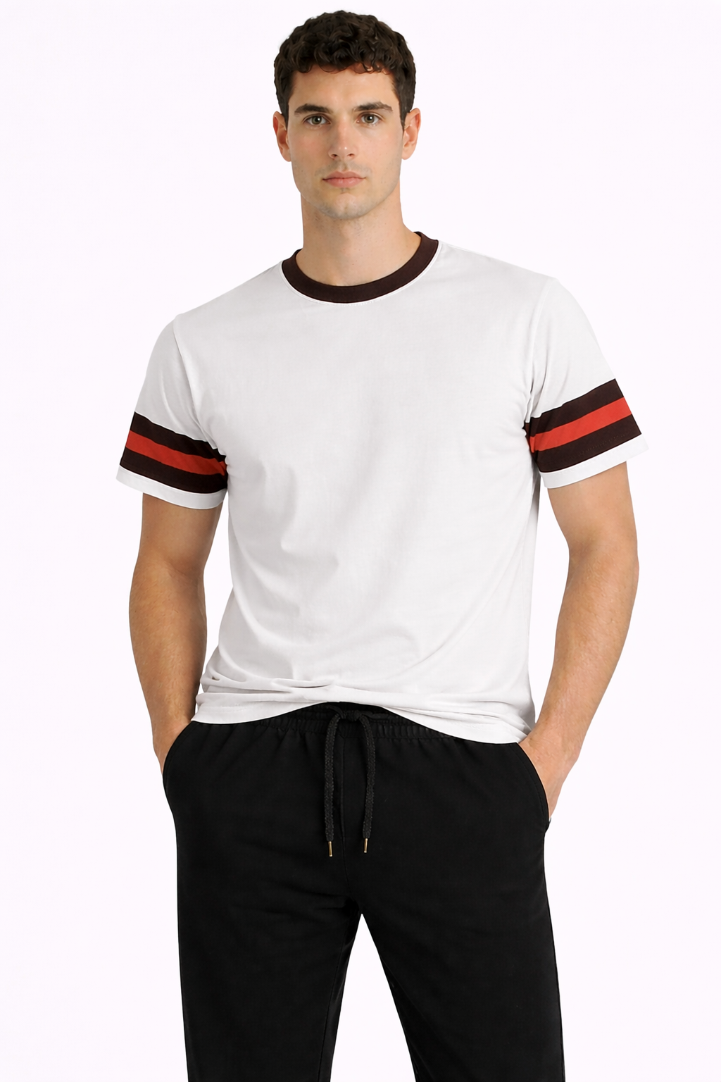 Ivory Contrast T-shirt - amswiss