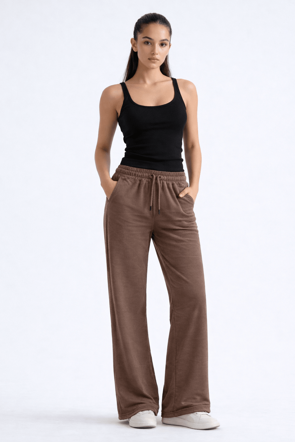 WOMAN BASIC TANK TOP - BLACK - amswiss