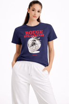 NAVY BLUE ROUGE T - SHIRT - amswiss