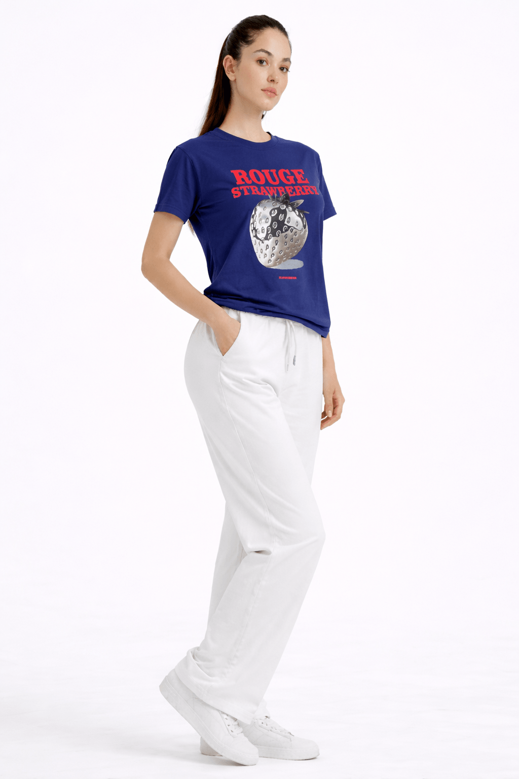 NAVY BLUE ROUGE T - SHIRT - amswiss