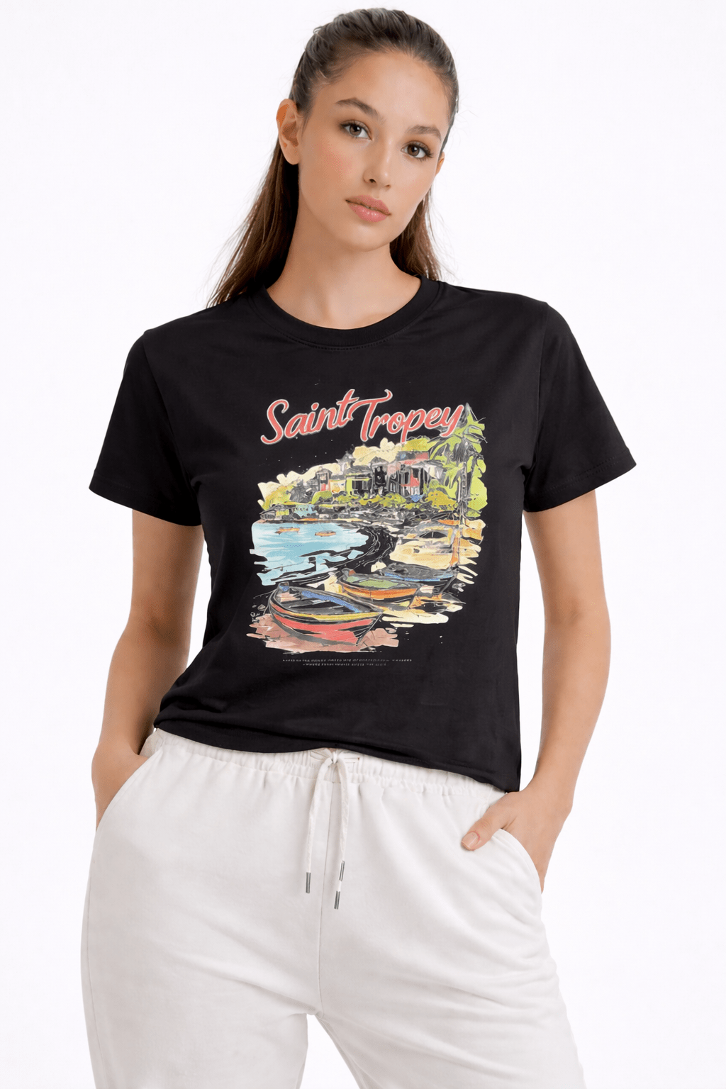 BLACK SAINT TROPEY T - SHIRT - amswiss