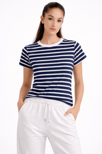 BLUE&WHITE STRIPER T - SHIRT - amswiss