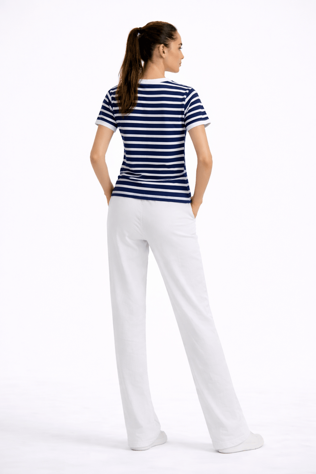 BLUE&WHITE STRIPER T - SHIRT - amswiss