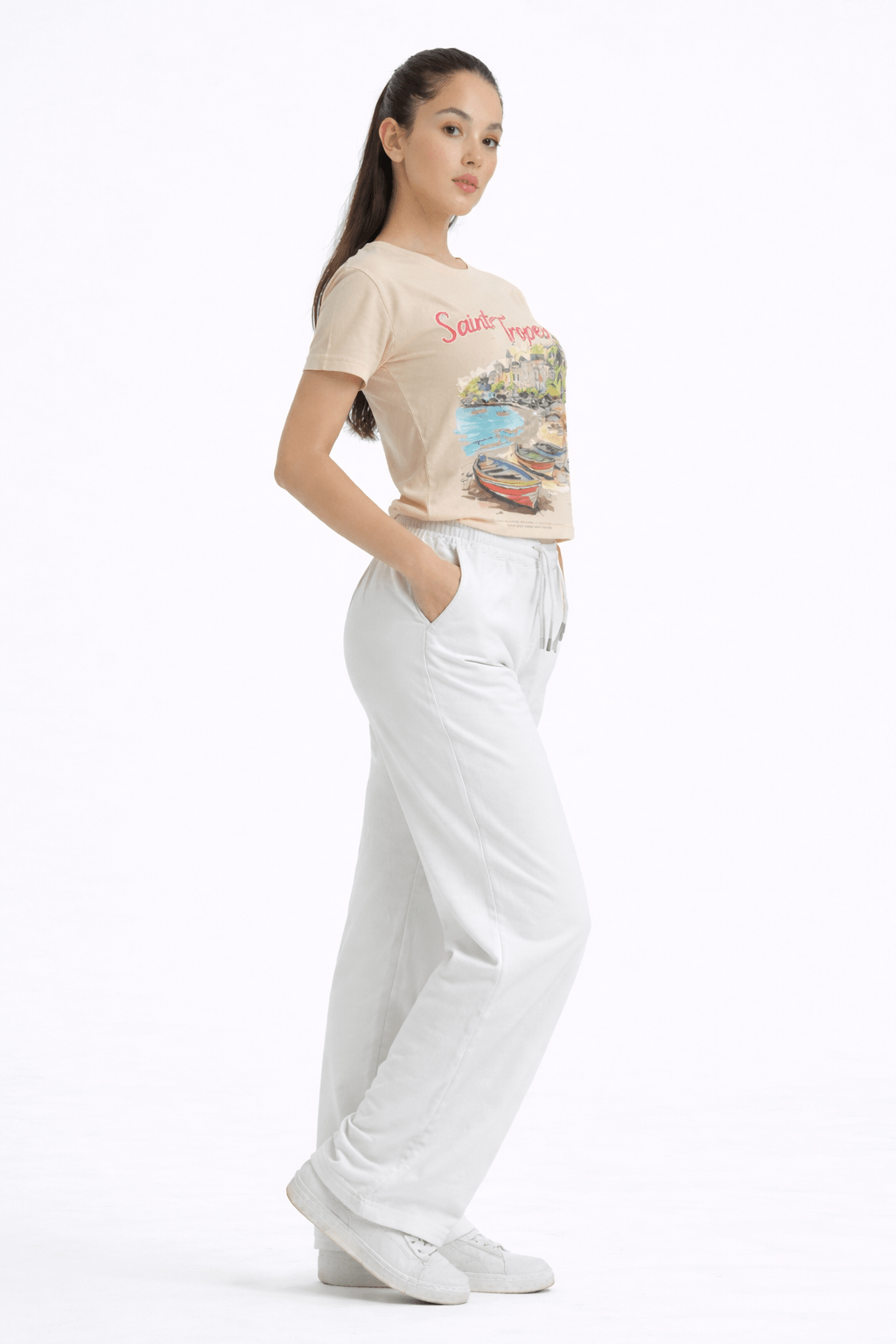BEIGE SAINT TROPEY T - SHIRT - amswiss